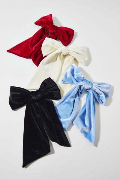 Large Velvet Hair Bow Clip