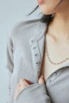 Out From Under Luise Pointelle Knit Long Sleeve Henley Top