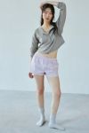 Out From Under Luise Pointelle Knit Long Sleeve Henley Top