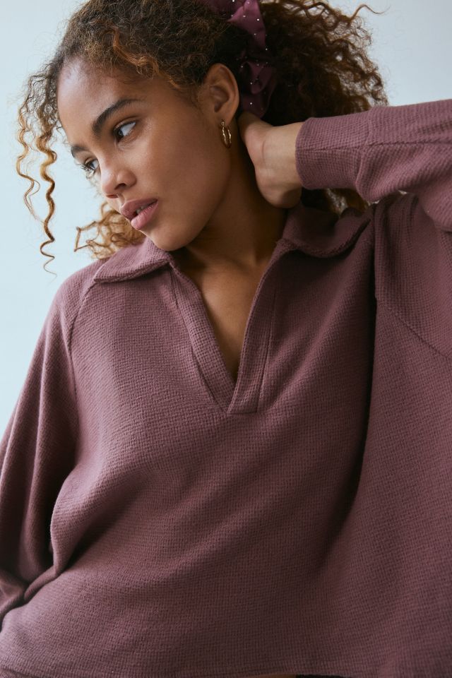 Out From Under Cosima Cozy Collared Top #1