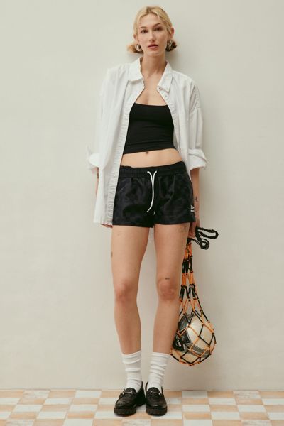 Umbro Uo Exclusive Tonal Checkerboard 3" Short In Black Beauty/white, Women's At Urban Outfitters In Black Beauty/white
