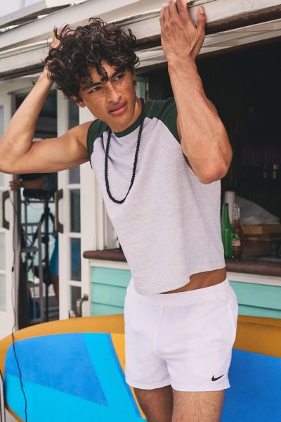 Nike Uo Exclusive Essential 3" Lap Short In White, Men's At Urban Outfitters In White