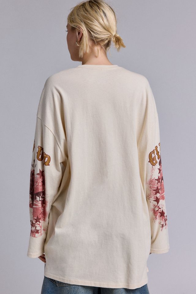 graphic t shirt dress long sleeve Let're Buck Graphic T-shirt Dress or Tee