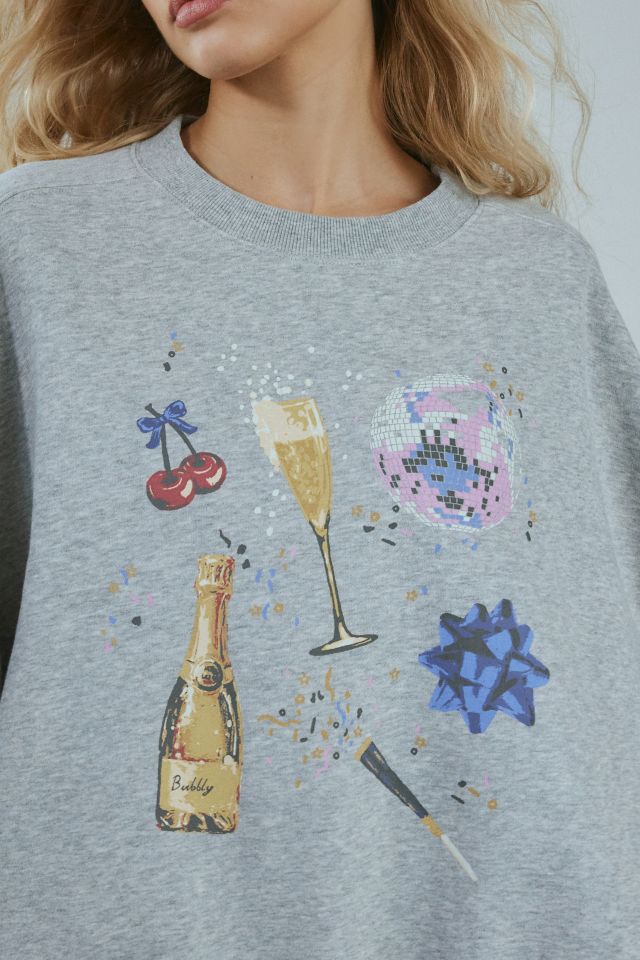 Chandail ras du cou à graphique icône de fête Tasha Kimchi Blue #2
