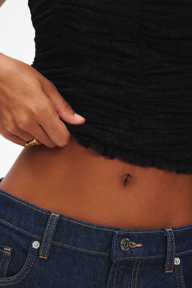 Urban Renewal Remnants Made In LA Ruched Lace Tube Top Urban Outfitters