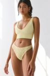 Out From Under Diamond Pointelle Knit Low Rise Thong