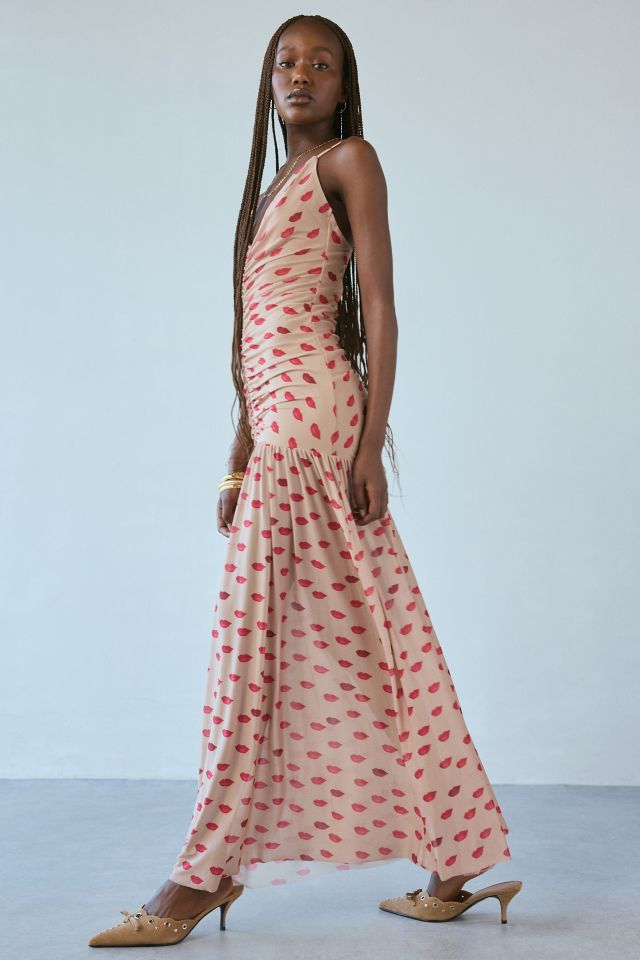 AFRM Harlow Almond Kiss Drop Waist Maxi Dress #1