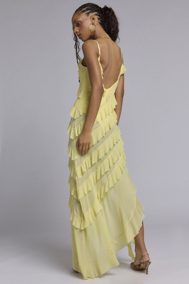 AFRM Vienna Asymmetric Ruffle Maxi Dress #4