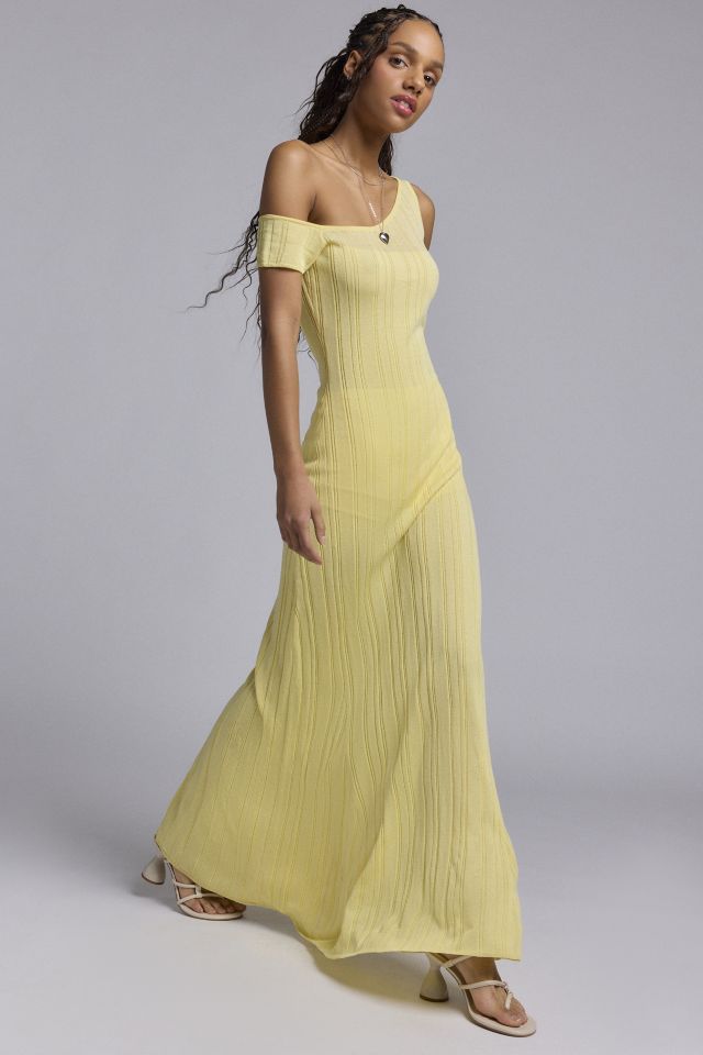 AFRM Hoda Sheer Asymmetric Sweater Maxi Dress #2