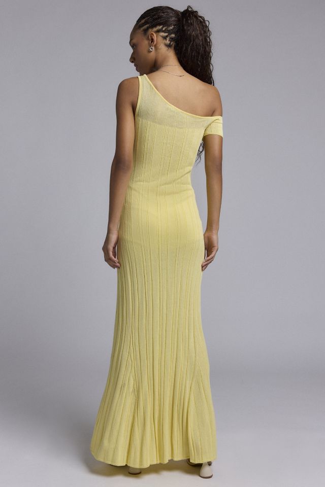 AFRM Hoda Sheer Asymmetric Sweater Maxi Dress #3