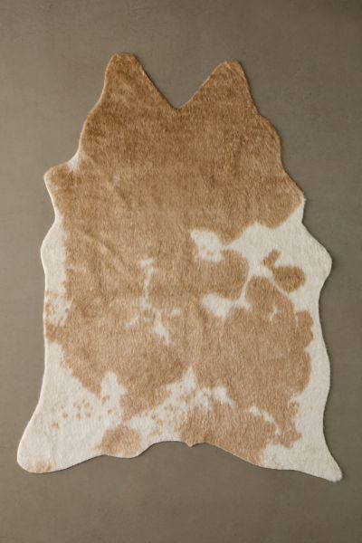 Urban Outfitters Faux Animal Hide Rug In Tan At