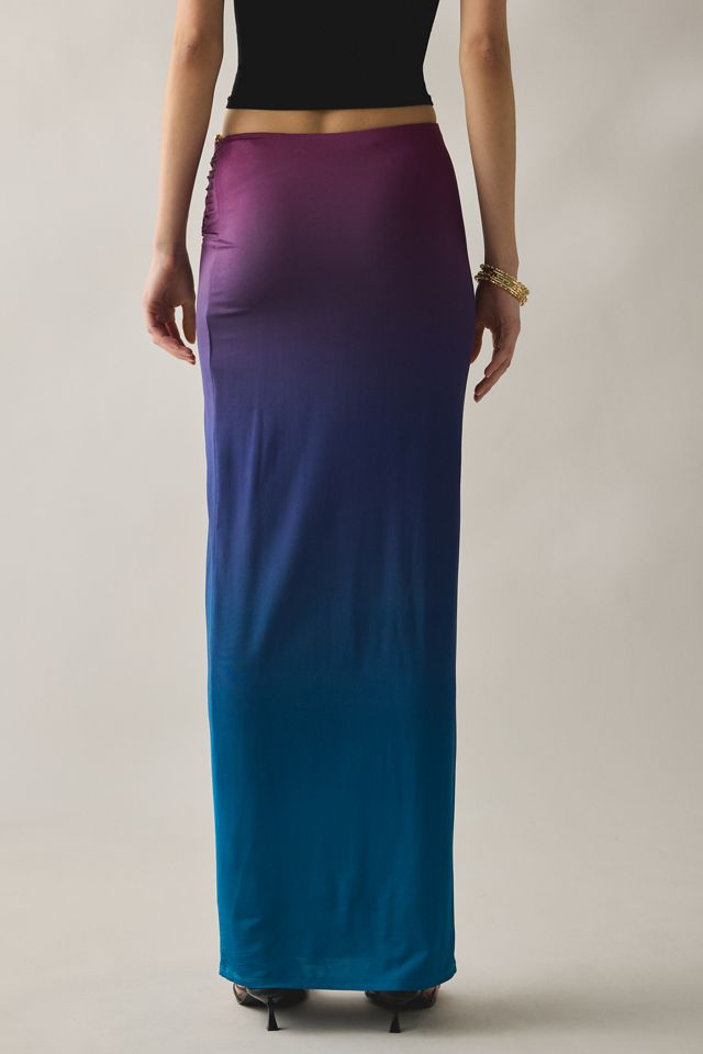 AFRM Aven Hardware Detail Mesh Maxi Skirt #3
