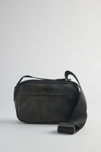 BDG FAUX LEATHER CROSSBODY BAG IN BLACK, MEN'S AT URBAN OUTFITTERS 