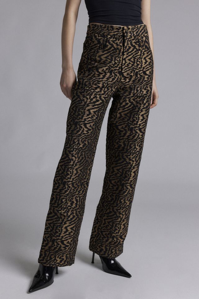 Ghospell Phoebe Abstract Jacquard Straight Pant #1