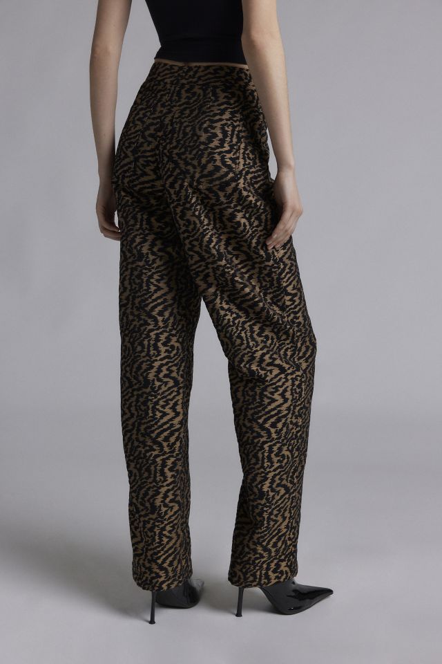 Ghospell Phoebe Abstract Jacquard Straight Pant #3