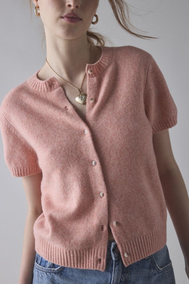 Cardigan à manches courtes en tricot Rachel Kimchi Blue #3