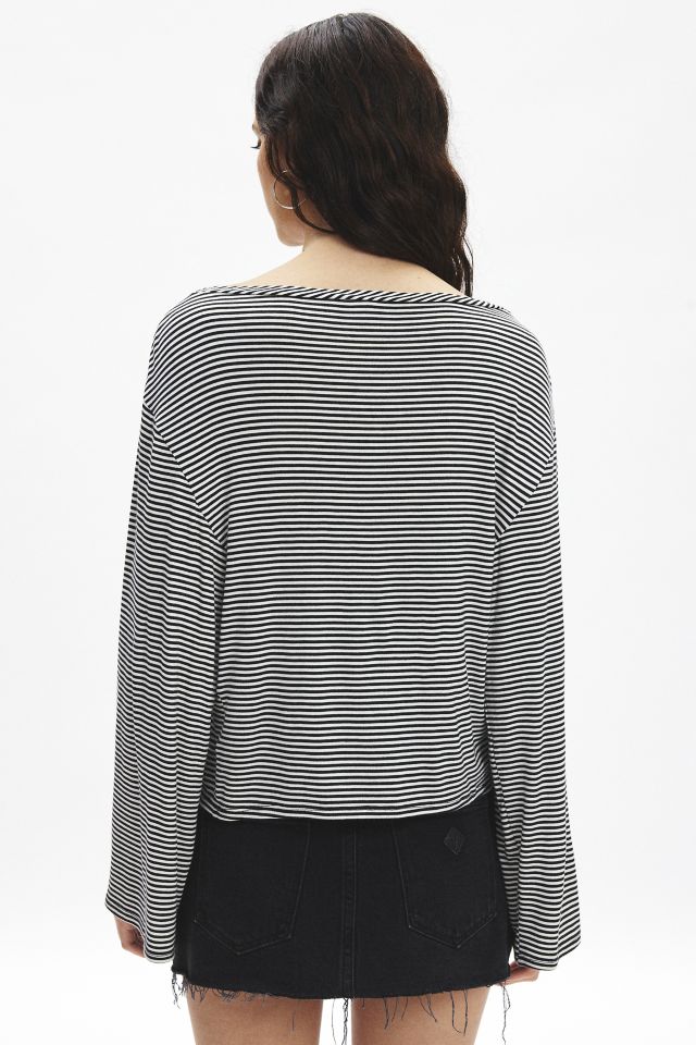 ReMADE By UO Remnants Slinky Striped Long Sleeve Tee #3