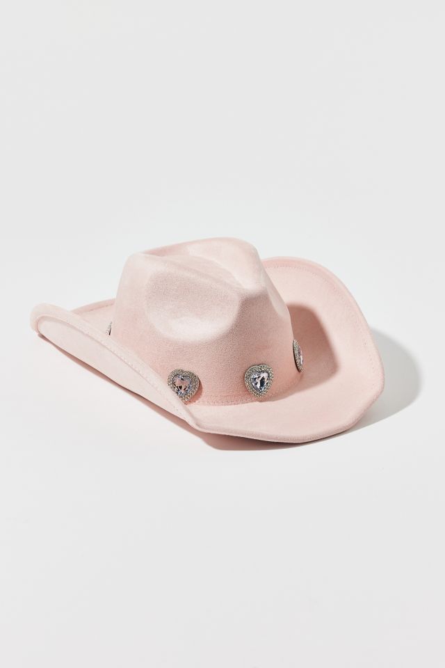 Diamond Heart Suede Cowboy Hat | Urban Outfitters