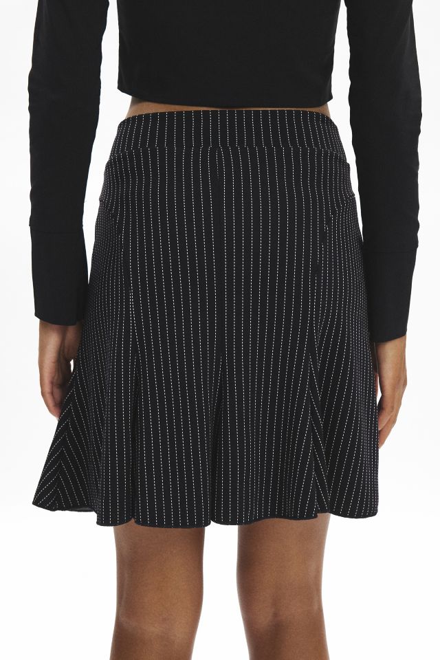 ReMADE By UO Remnants Trumpet Hem Pinstripe Skirt #3