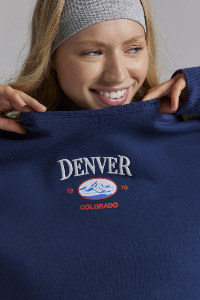 Denver Embroidered Graphic Crew Neck Pullover #1