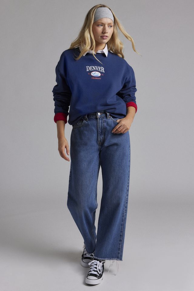 Denver Embroidered Graphic Crew Neck Pullover #2