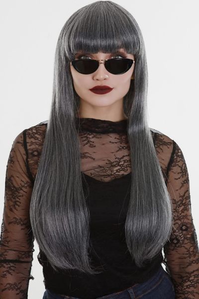 Ghostly Grey Halloween Costume Wig Urban Outfitters