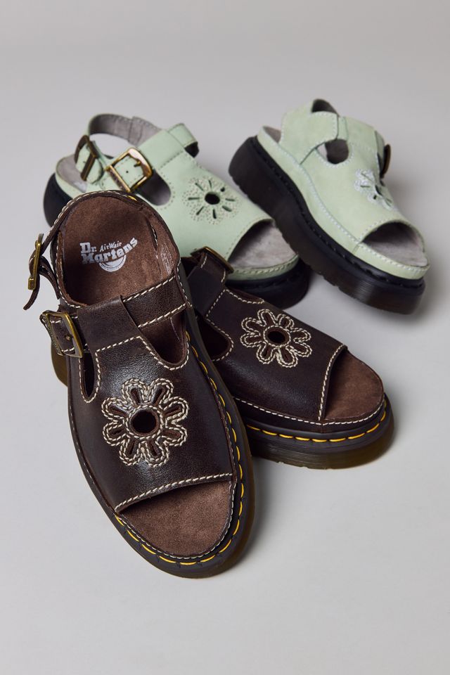 Dr. Martens Women's Dunnet Flower T-Strap Sandals #5