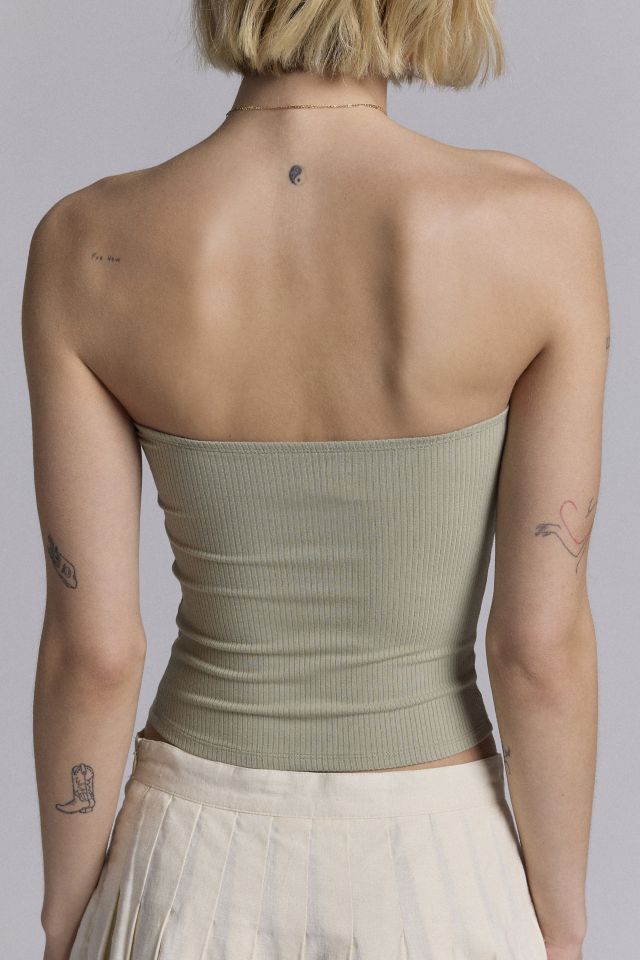 BDG Carla Sweetheart Neckline Ribbed Knit Tube Cropped Top #3