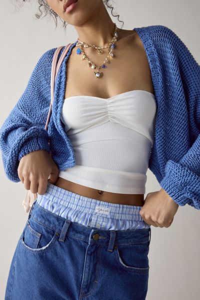 BDG Carla Sweetheart Neckline Ribbed Knit Tube Cropped Top