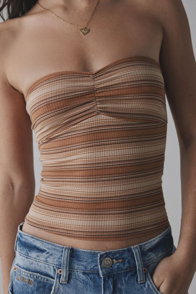 BDG Carla Sweetheart Neckline Ribbed Knit Tube Cropped Top #1