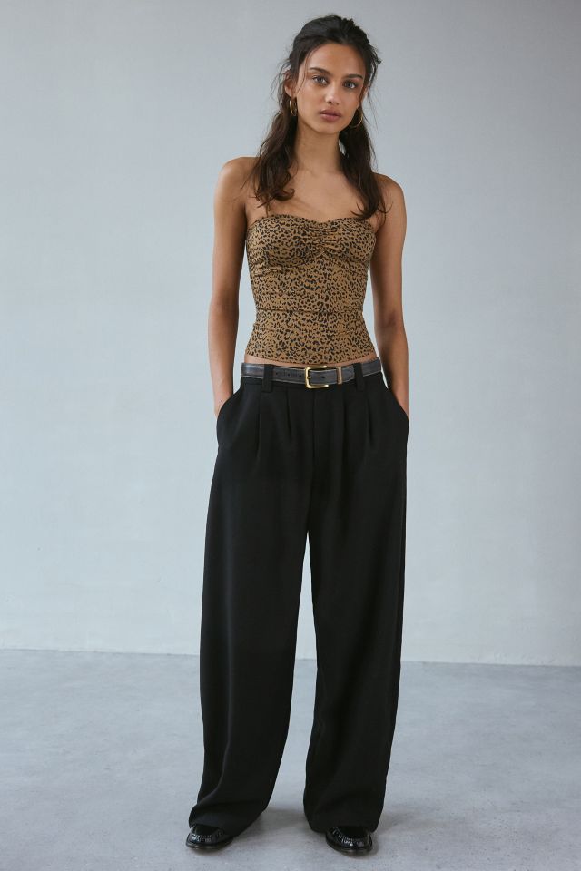 BDG Carla Sweetheart Neckline Printed Ribbed Knit Tube Top #1