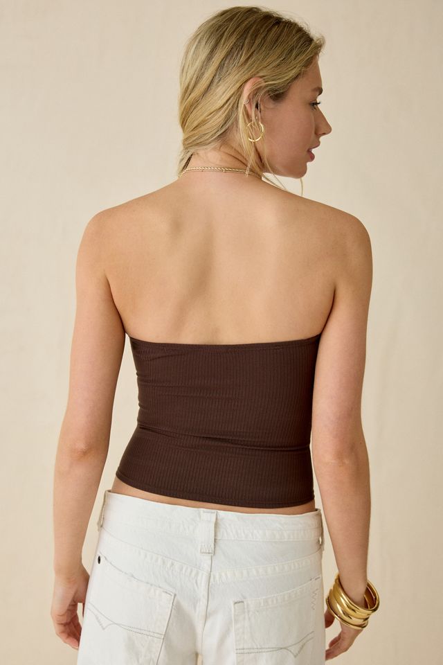 Haut tube en tricot côtelé à encolure en cœur Carla BDG #1