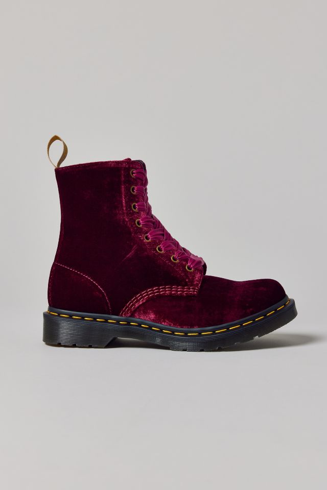 Dr martens velvet red online