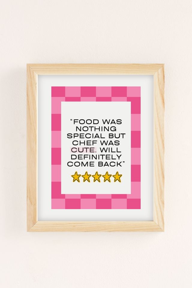 Pepino de Mar Cute Chef Pink Art Print #1
