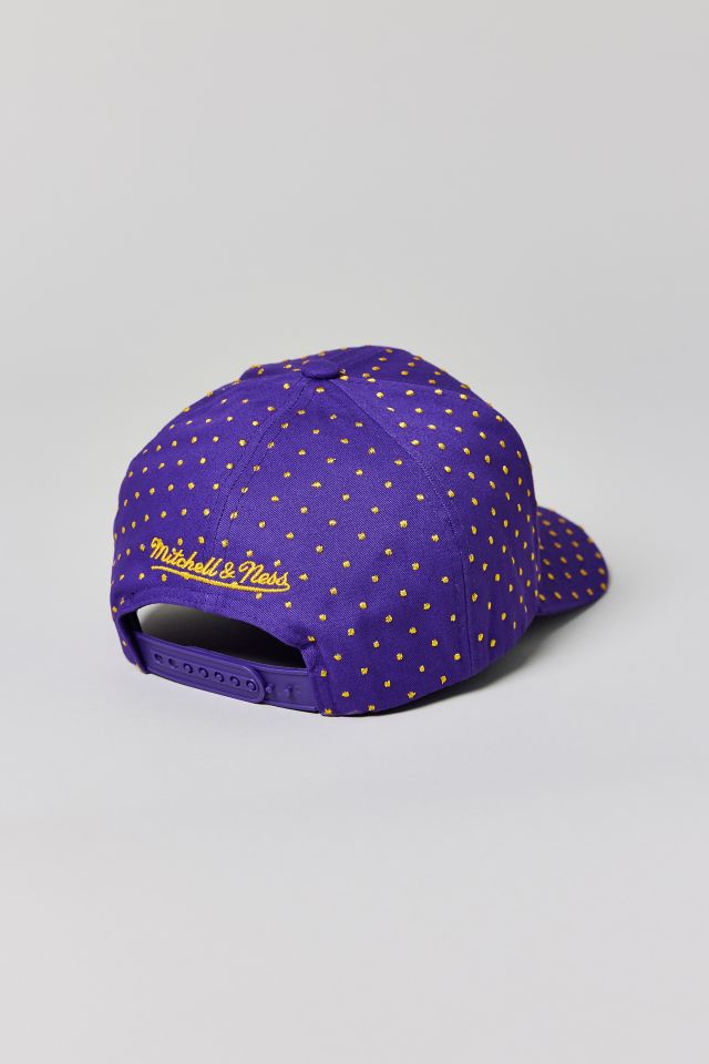 Mitchell & Ness NBA Los Angeles Lakers Polka Dot Pro Snapback Hat #1