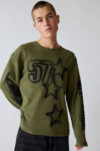 57 Graphic Pointelle Long Sleeve Tee | Urban Outfitters