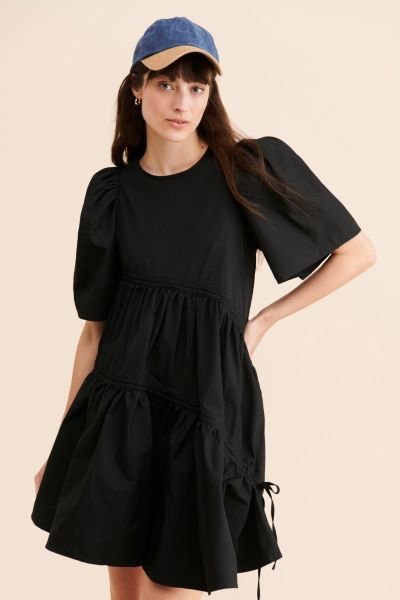 GHOSPELL Pia Ruched Dress ギャザーワンピース 96017033_001_m