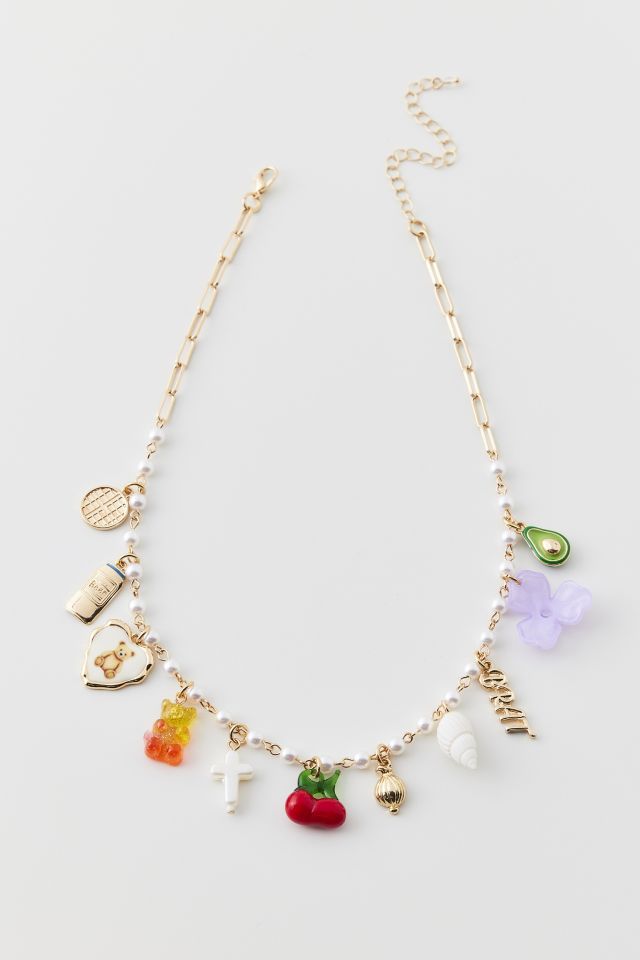 Jade Pearl Charm Necklace #1