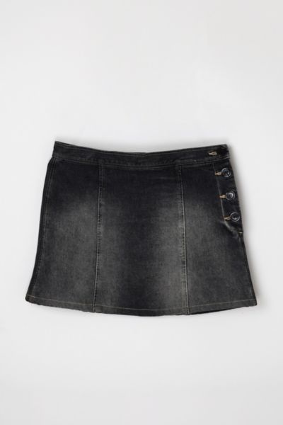 Vintage Y2k Marc Jacobs Faded Dark Grey Denim Mini Skirt