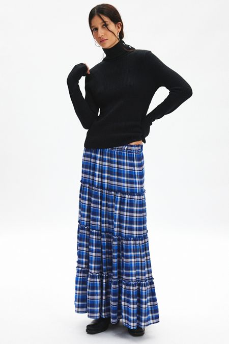 Urban Renewal Remnants Gingham Tiered Maxi Skirt | Urban Urban Renewal Remnants Gingham Tiered Maxi Skirt | Urban