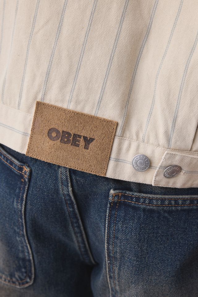 OBEY Stripe Zip-Up Jacket #4