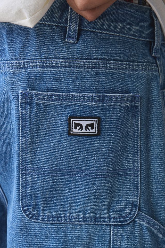 OBEY Bigwig Baggy Fit Denim Carpenter Short | Urban Outfitters Canada
