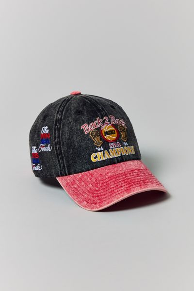 Mitchell & Ness Houston Rockets Champions Dad Hat In Black/red, Men's At Urban Outfitters In Black/red