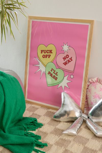 GS Print Shoppe Sassy Candy Heart Art Print