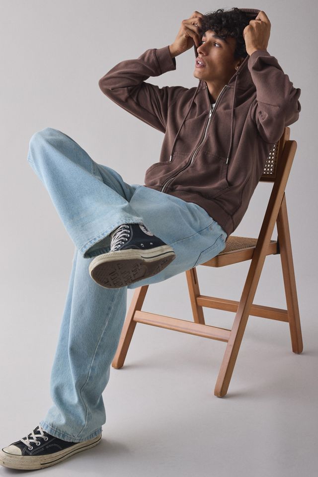 BDG Bonfire Graphic Full Zip Hoodie Sweatshirt