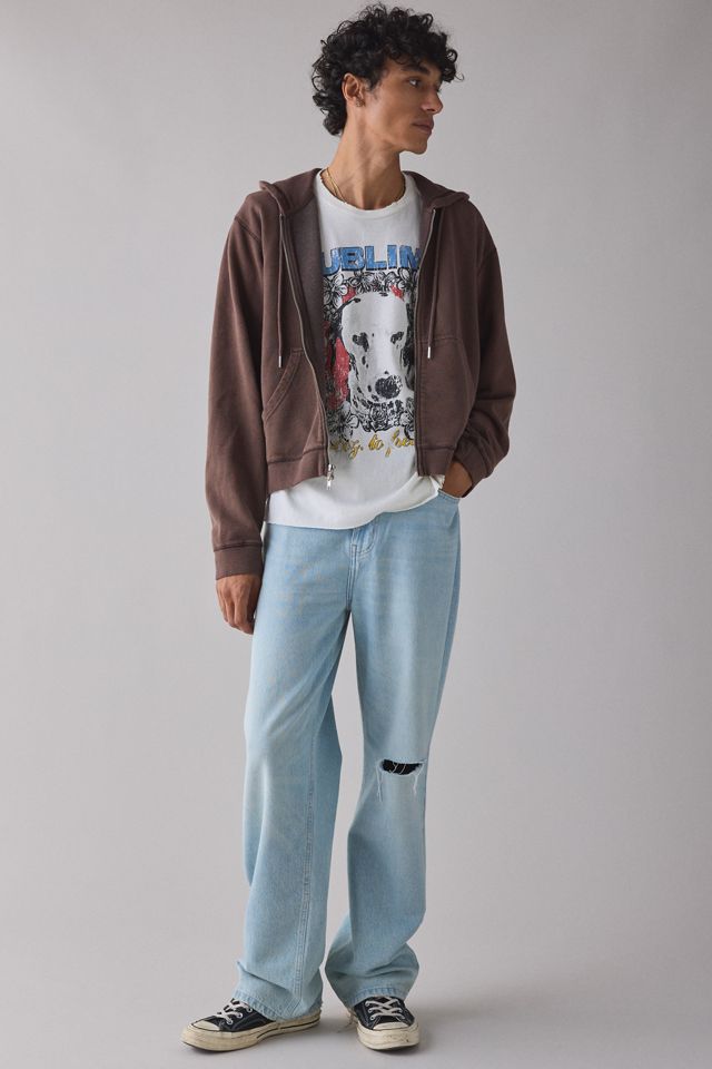 BDG Bonfire Graphic Full Zip Hoodie Sweatshirt