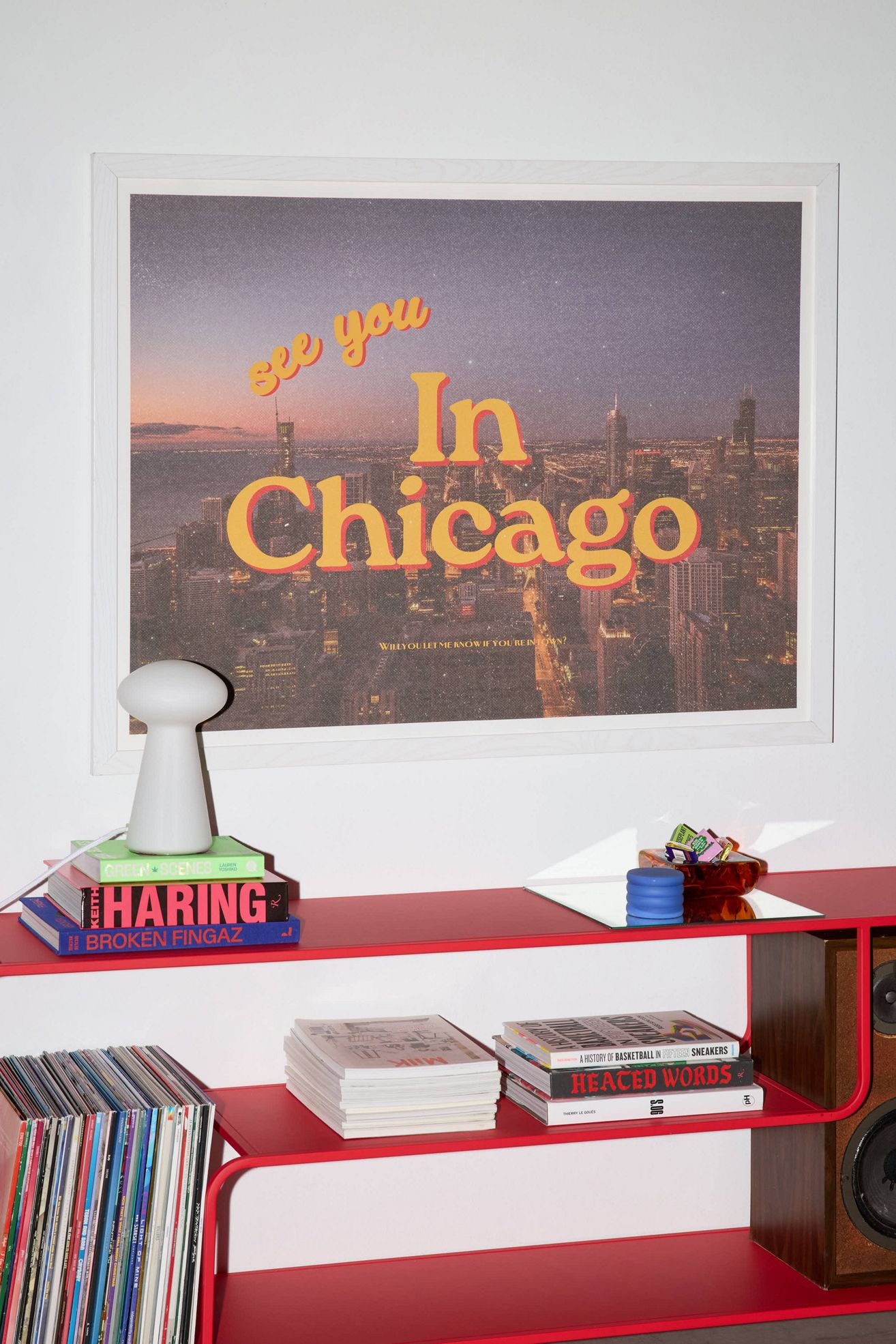 GS Print Shoppe See You In Chicago Art Print - White Wood Frame, 13X19