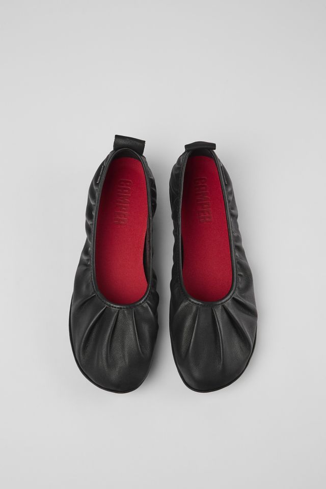 Camper Right Leather Pleated Ballerina Flat #3