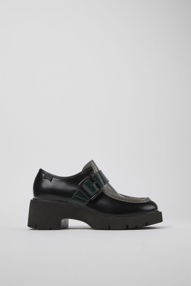 Camper Milah Leather Buckled Loafer #1