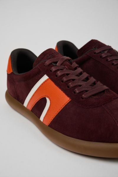 Camper Pelotas Soller Suede Sneakers In Burgundy